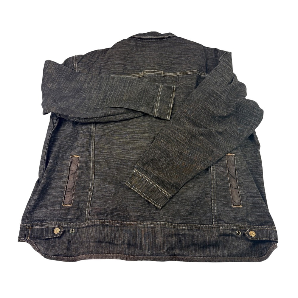 Schott Bros 1913 Mens 3XL Denim Jean Jacket Dark Wash Embroidered Logo - Picture 2 of 8